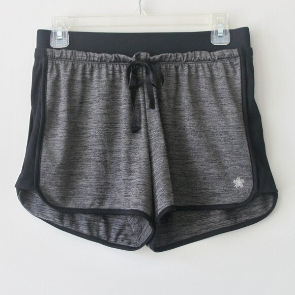 Tek Gear Grey Heather DryTek Athletic Adjustable Drawstring Mini Shorts Small - Picture 1 of 6